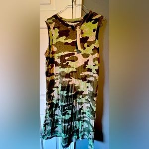 New with tags camo tank dress. Size Medium